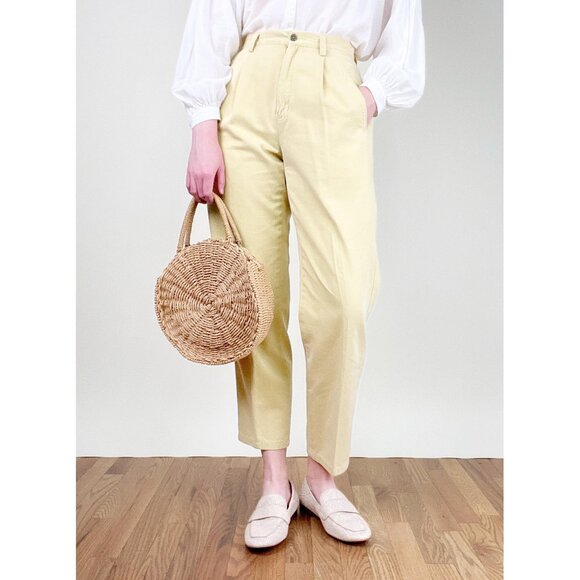 Vintage High Rise Waisted Denim Jean Pants Straight Leg Coastal Old Money Luxury - Picture 1 of 9